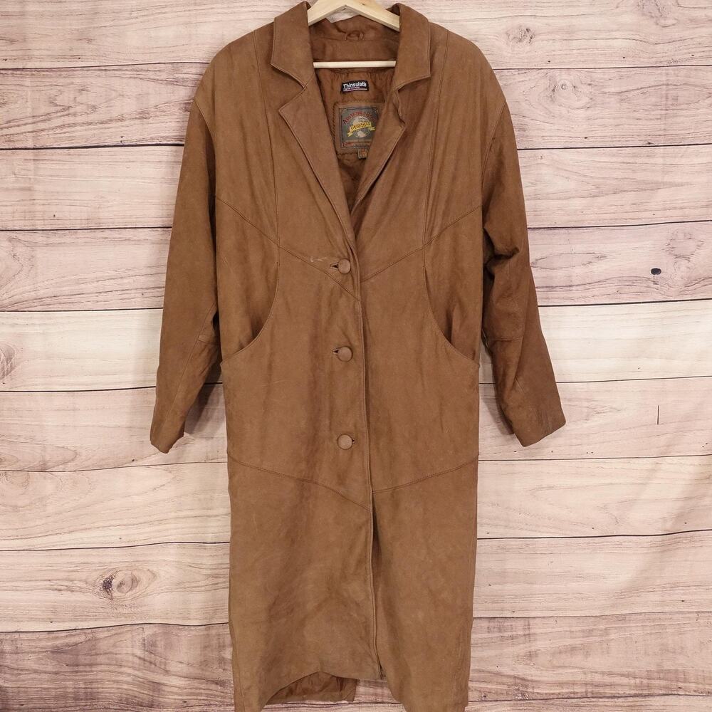 Wilsons Adventure Bound Originals Coat Womens PXS Brown Suede Leather Thinsulate - Picture 1 of 16